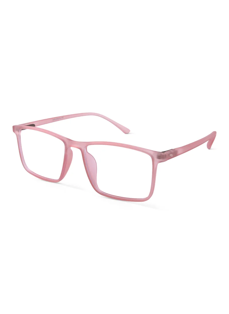 Woggles Salmon Glow Rectangle Blue Screen Glasses