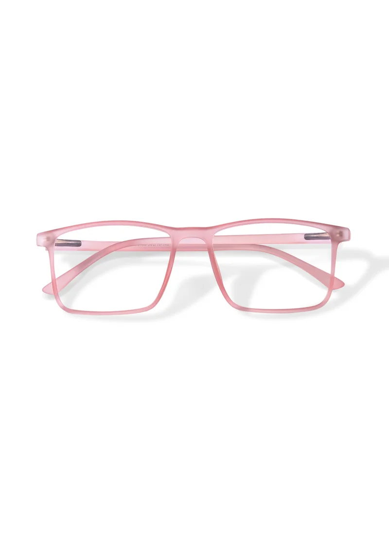 Woggles Salmon Glow Rectangle Blue Screen Glasses