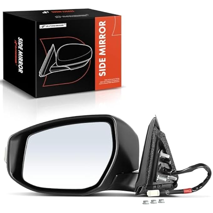 HP Driver Side Power Door Mirror Compatible With Nissan Altima 20132018  Heated Manual Folding With Turn Signal Indicator White Outside Rear View Mirror  Replace 963743Th1A 261653Th2A - Image 1