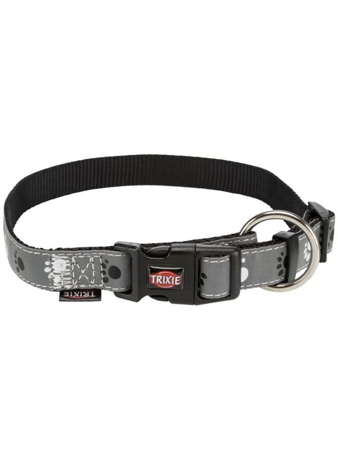 تريكسي حزام طوق عاكس قابل للتعديل للكلاب، حزام بنقشة مخلب، لون رمادي فضي (SM) - عبوة من قطعتين - Image 3