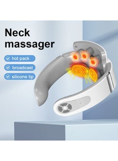 Old_Feller New Technology Pulse Vibration Neck Massage With Heat Micro Hot Pack Massager  - Image 3