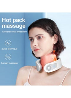 Old_Feller New Technology Pulse Vibration Neck Massage With Heat Micro Hot Pack Massager  - Image 1