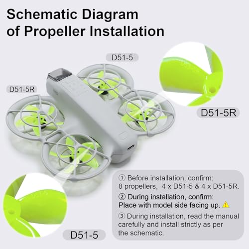 Pidynx Improved Version Including ScrewsDrone Colorful Paddle Propeller for DJI NEO Silent Power Noise Reduction Replacement Traverser Wings Drone Accessories Crystal Green - Image 5