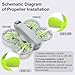 Pidynx Improved Version Including ScrewsDrone Colorful Paddle Propeller for DJI NEO Silent Power Noise Reduction Replacement Traverser Wings Drone Accessories Crystal Green - Image 4