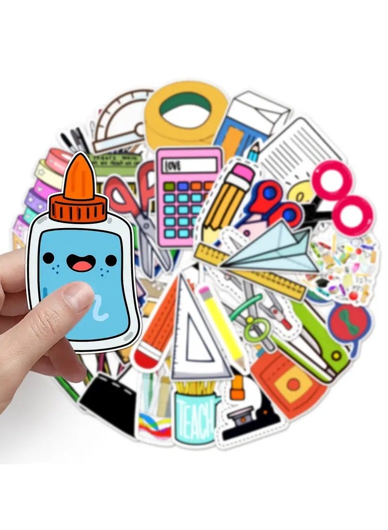 جلوسكي 50pcs ins نمط القرطاسية مجموعة: تخصيص الأمتعة الخاصة بك ، سكوتر ، والسيارة مع ملصقات الكتابة على الجدران ديي! - Image 1