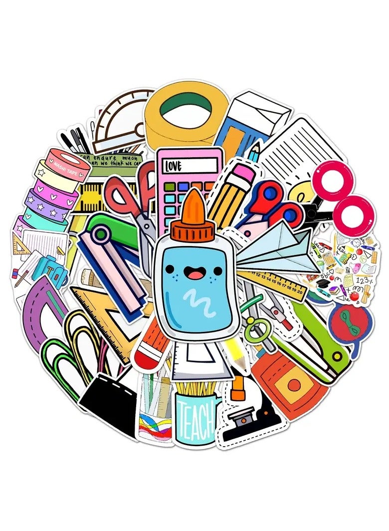 جلوسكي 50pcs ins نمط القرطاسية مجموعة: تخصيص الأمتعة الخاصة بك ، سكوتر ، والسيارة مع ملصقات الكتابة على الجدران ديي! - Image 3