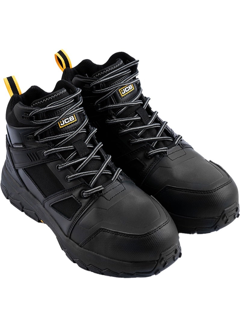 JCB Sporty 6" Safety Shoes for Men JCB-007A | Alloy Toe – Waterproof, Oil, Heat & Slip Resistant – EH, ASTM F2413-18 Certified, Black - Image 5