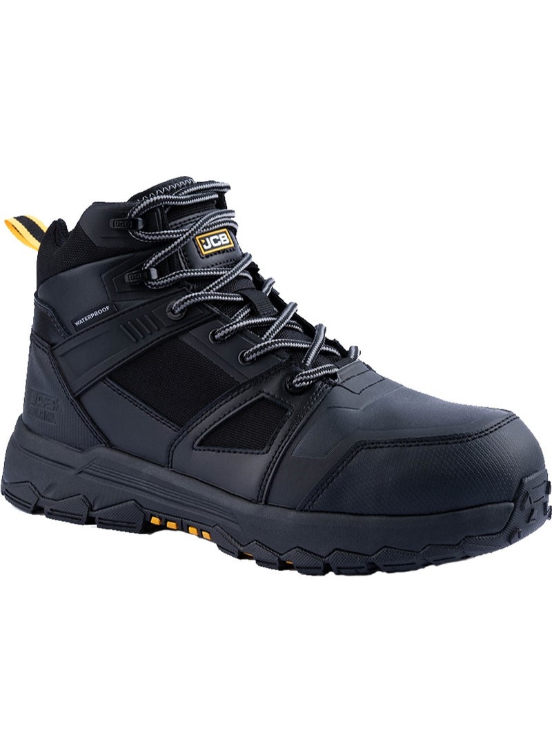 JCB Sporty 6" Safety Shoes for Men JCB-007A | Alloy Toe – Waterproof, Oil, Heat & Slip Resistant – EH, ASTM F2413-18 Certified, Black - Image 1