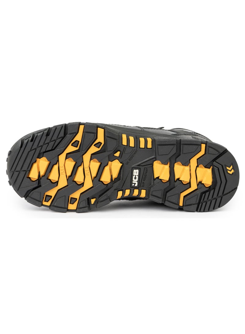 جيه سي بي حذاء أمان رياضي للرجال، مقاس ٦ بوصات، طراز JCB-007A | مقدمة من سبيكة معدنية - مقاوم للماء والزيت والحرارة والانزلاق - معتمد من EH، ASTM F2413-18، لون أسود - Image 5