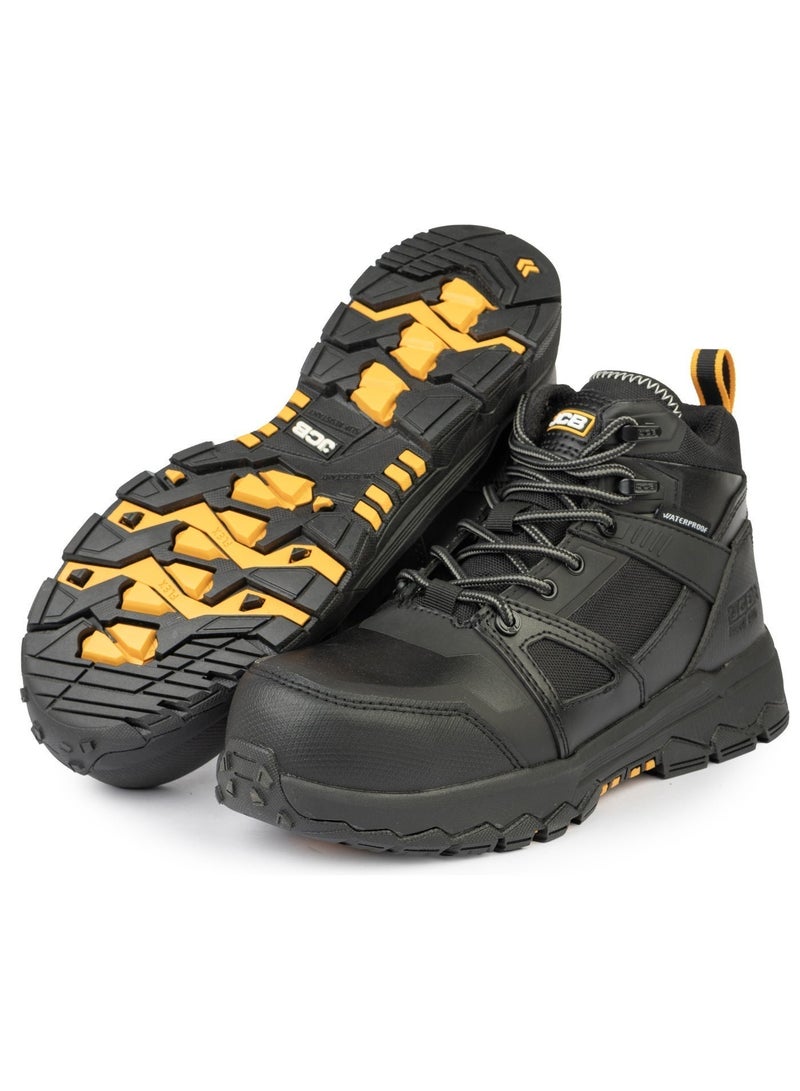 JCB Sporty 6 Inch Safety Shoes for Men JCB-007A | Alloy Toe – Waterproof, Oil, Heat & Slip Resistant – EH, Certified Safety Shoe, Black - Image 4