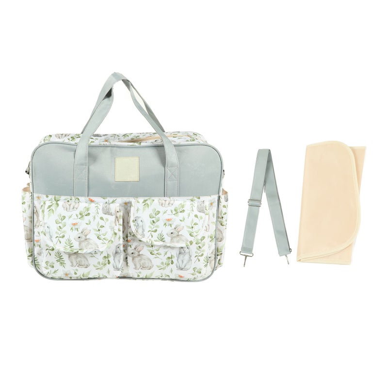 Messenger Bag Waterproof Portable Large Capacity Shoulder Mommy Messenger Bag for Pregnant Woman Bunny - Image 1