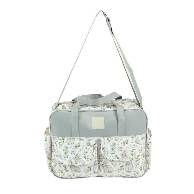 Messenger Bag Waterproof Portable Large Capacity Shoulder Mommy Messenger Bag for Pregnant Woman Bunny - Image 4