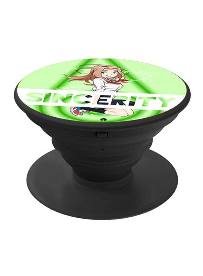 RKN Printed Pop Socket Phone Grip Black/Green - Image 1