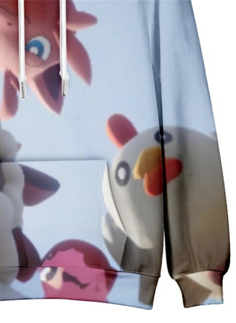 Palworld Phantom Beast Palu Animation Printed Hooded Sweatshirt for Adults and Children - Image 4