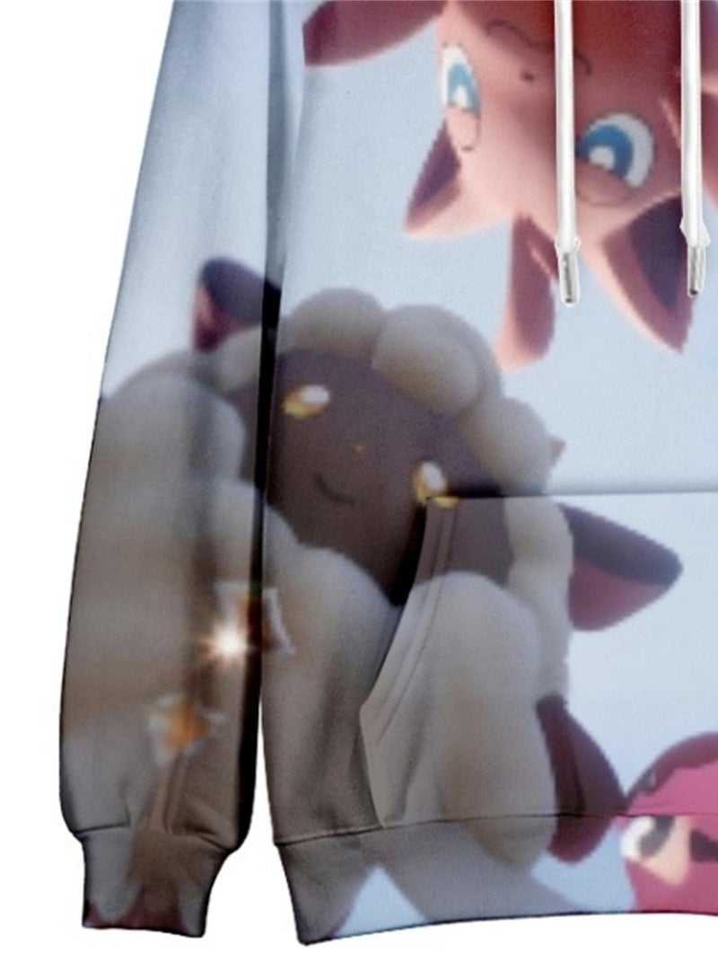Palworld Phantom Beast Palu Animation Printed Hooded Sweatshirt for Adults and Children - Image 3