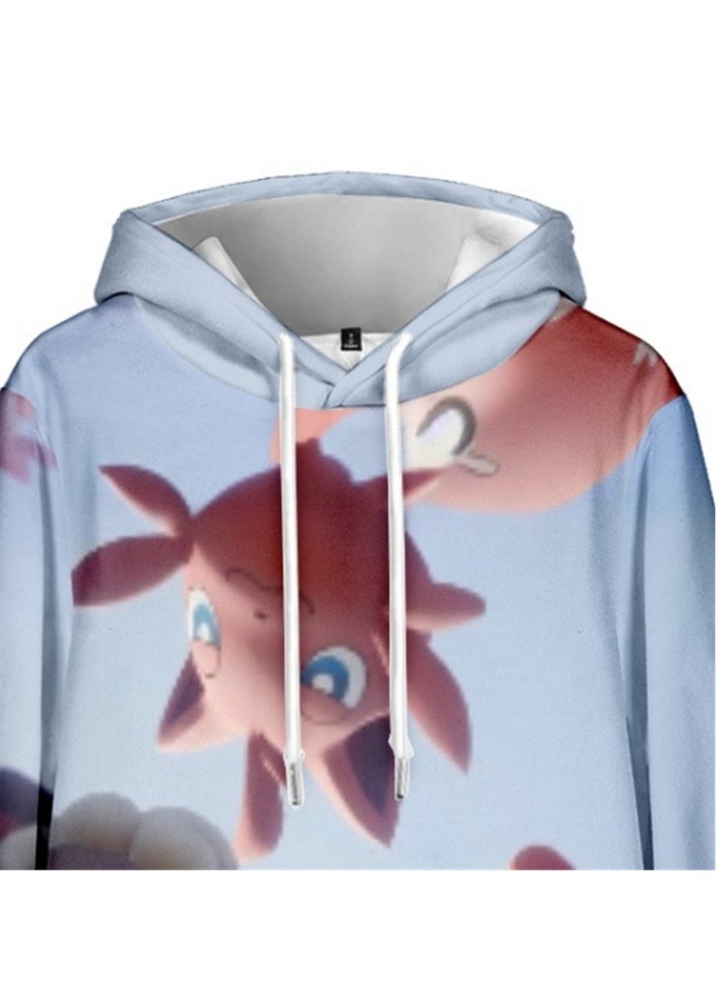 Palworld Phantom Beast Palu Animation Printed Hooded Sweatshirt for Adults and Children - Image 2