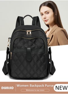 DUNISO Women Backpack Purse, Waterproof Backpack for Girl Woman Black Travel Bookbag Lady Shoulder Bag, Lightweight Ladies Fashion Daily Backpack Anti-theft Casual Daypack  - Image 1