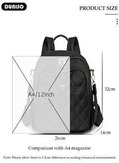 DUNISO Women Backpack Purse, Waterproof Backpack for Girl Woman Black Travel Bookbag Lady Shoulder Bag, Lightweight Ladies Fashion Daily Backpack Anti-theft Casual Daypack  - Image 4