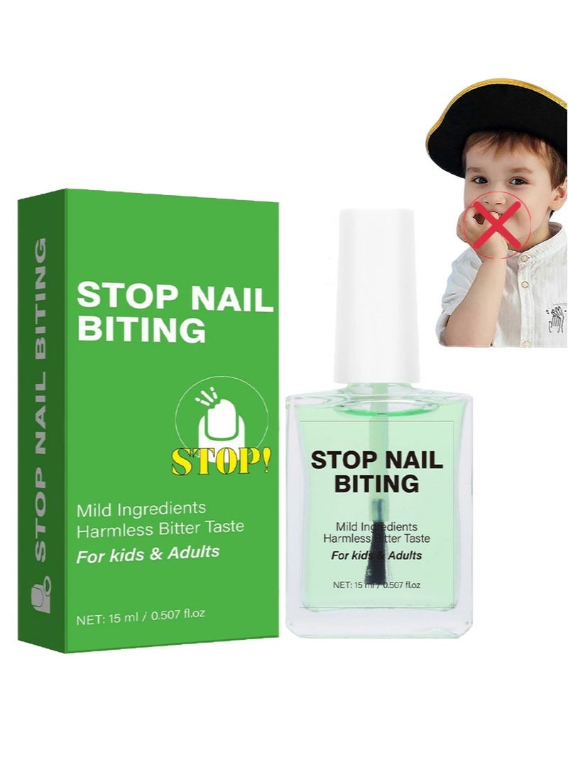 Lanthome Stop Nail Biting Liquid，Nail Biting Treatment for Kids，Natural Thumb Sucking Pain Relief for Kids，Bitters，Plant Extracts （15ml） - Image 1