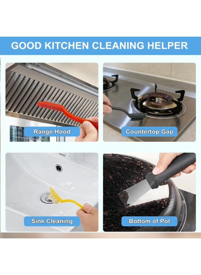 مجموعة فرشاة تنظيف الشقوق من 11 قطعة، أدوات تنظيف بشعيرات صلبة للمطبخ والحمام والزوايا والجص والحوض والكوب وإبريق الشاي والزجاجة والخلاط - Image 4