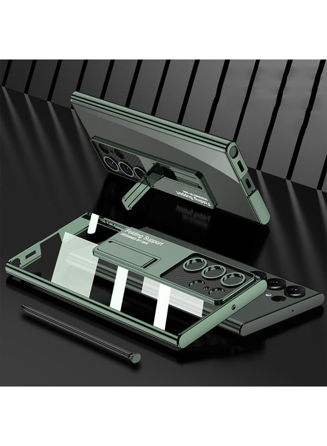 The back cover case is suitable for the Samsung Galaxy S23Ultra Super Soft Flexible TPU Shock Resistant Protection Luxury Ultra Clear Hybrid Stand Case