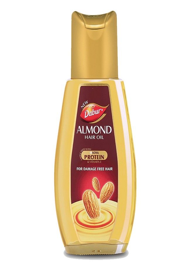 Dabur Almond Hair Oil with Almonds , Soya Protein and Vitamin E for Non Sticky , Damage free Hair - 500ml - Image 1