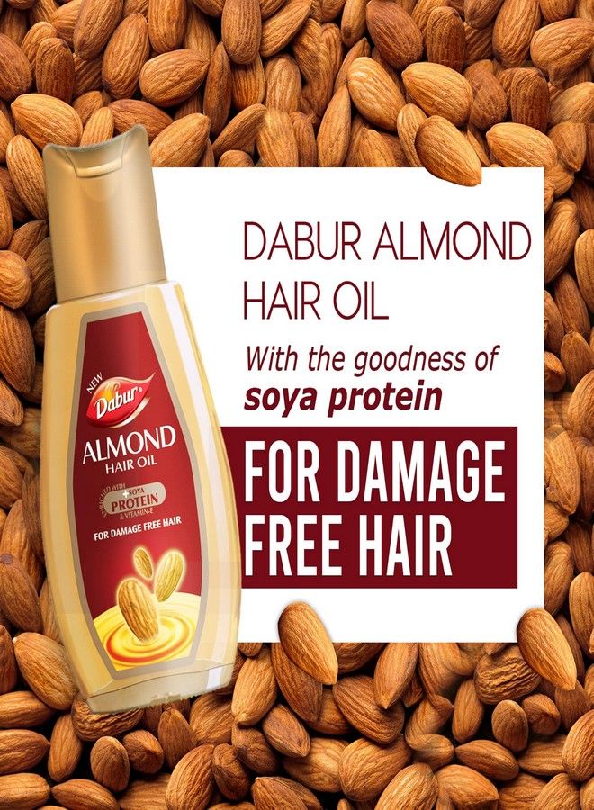 Dabur Almond Hair Oil with Almonds , Soya Protein and Vitamin E for Non Sticky , Damage free Hair - 500ml - Image 2