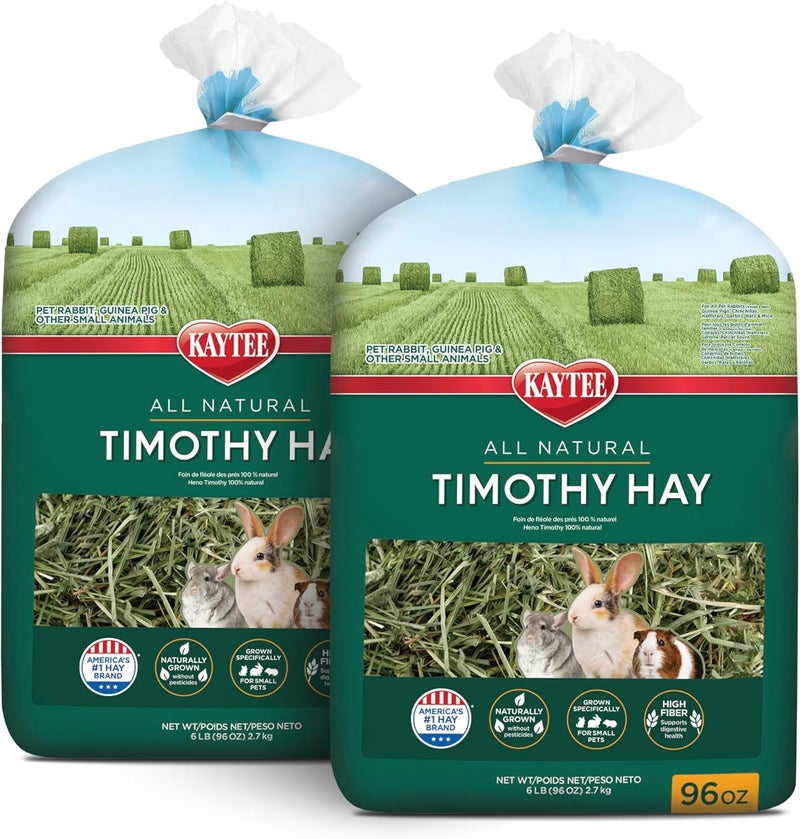 Kaytee All Natural Timothy Hay for Guinea Pigs, Rabbits & Other Small Animals, 12 Pound - Image 1