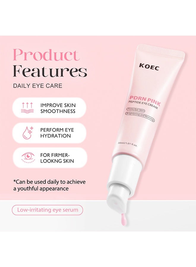 ك أو إي سي كريم عين ببتيد بينك من Pdrn، سيروم عين ببتيد وردي مع النياسيناميد والريتينول لتقليل الخطوط الدقيقة، وتوحيد لون البشرة، وتفتيحها واستعادتها، 30 مل - Image 2