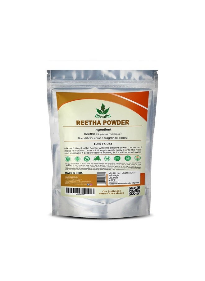 Havintha - Natural Reetha Powder/ Aritha Soap Nut Powder For Hair Wash (227 G) - Image 1
