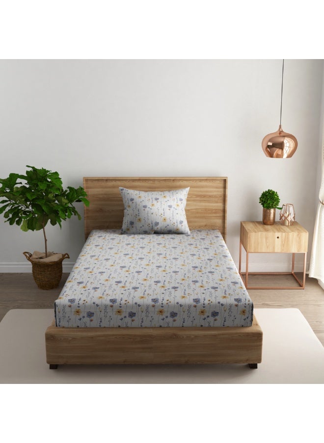 RISHAHOME 2-Piece 180 TC Cotton Bedsheet Set Single Size – Printed Premium Collection with 1 pillow case - Image 2