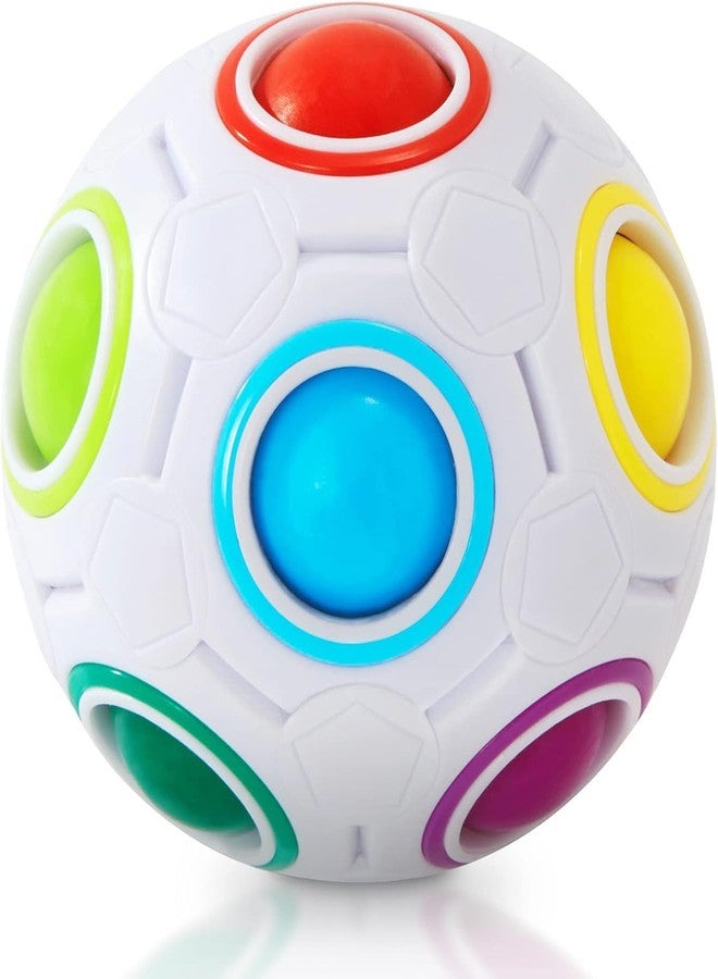 KITMEER Magic Rainbow Ball Goti Fidget Brainteaser Toy Puzzle Cube for 24 Months and Up, Multicolour - Image 1