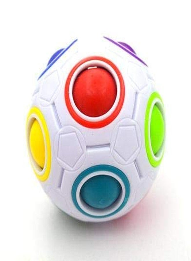 KITMEER Magic Rainbow Ball Goti Fidget Brainteaser Toy Puzzle Cube for 24 Months and Up, Multicolour - Image 2