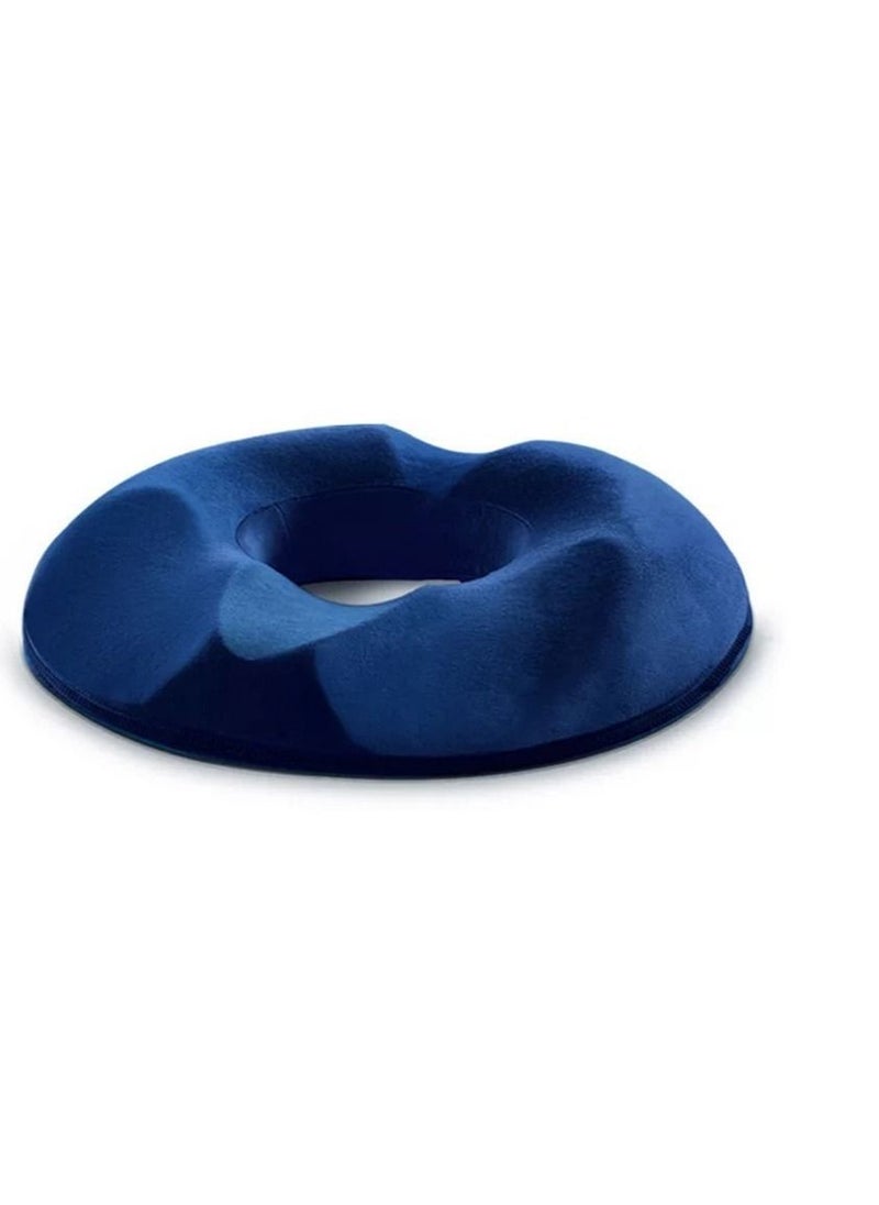 Memory foam seat cushion massage anti hemorrhoids hip push up yoga orthopedic comfort tailbone pillow car office chair pad (dark blue)for women