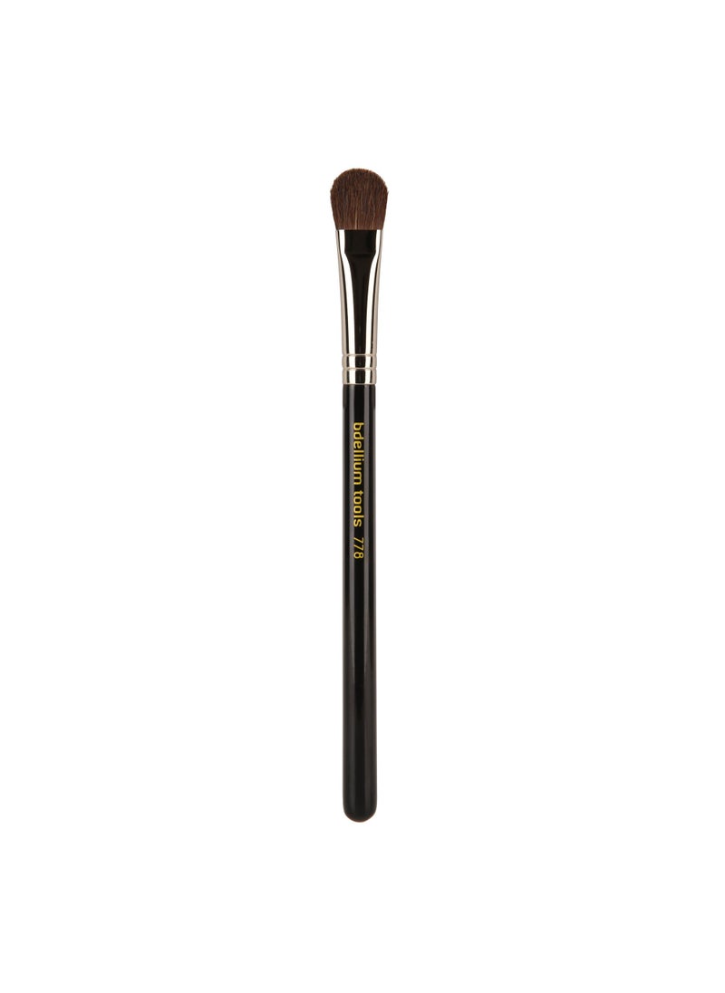 Bdellium Tools Bdellium Tools Professional Makeup Brush - Maestro Series 778 Large Shadow - With Mix of Soft Synthetic & Natural Fibers, For Applying Shadow (Black, 1pc) 