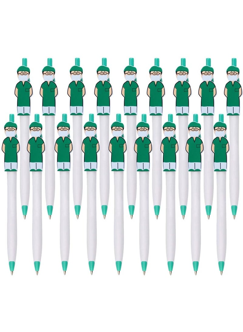 فوميمو أقلام ممرضة لطيفة  اس تمريض ملهمة كهدايا تقدير كرتونية مضحكة مبتكرة حبر جاف لطالبات مدرسة التمريض وهدايا التخرج ومساعدات الرعاية الصحية 18 قطعة أخضر - Image 2