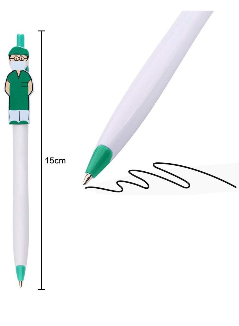 فوميمو أقلام ممرضة لطيفة  اس تمريض ملهمة كهدايا تقدير كرتونية مضحكة مبتكرة حبر جاف لطالبات مدرسة التمريض وهدايا التخرج ومساعدات الرعاية الصحية 18 قطعة أخضر - Image 3