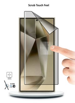 Wtech Samsung Galaxy S24 Ultra 5G 2024 Nano Ceramic Full Glue Full Cover Matte Flexible Screen Protector (MSCNMN) - Clear/Black  - Image 5