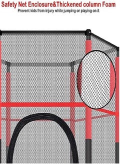Generic 55" Trampoline With Safety Enclosure Net, Soft Elastic Rope Design, Safe Secure Sturdy Durable Tear Resistance, Heavy Duty Steel Frame (140 cm)  - Image 2