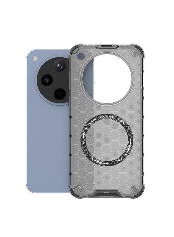 S-TOP Case For OPPO Find X8 5G Honeycomb Magnetic Ring Shockproof Phone Case - Image 1