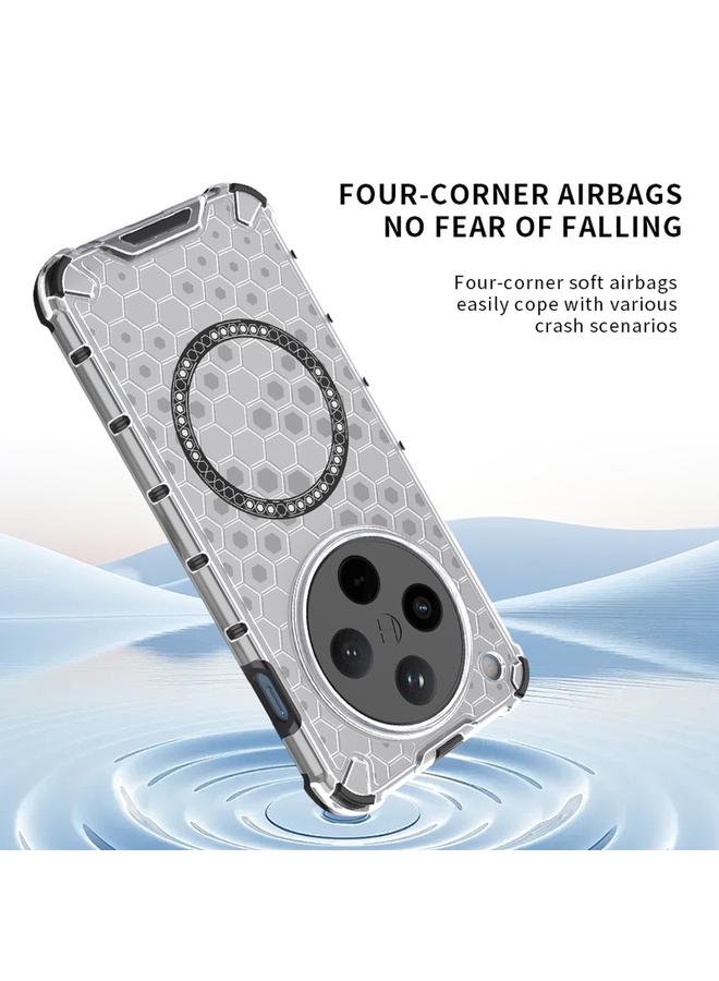 S-TOP Case For OPPO Find X8 5G Honeycomb Magnetic Ring Shockproof Phone Case - Image 4