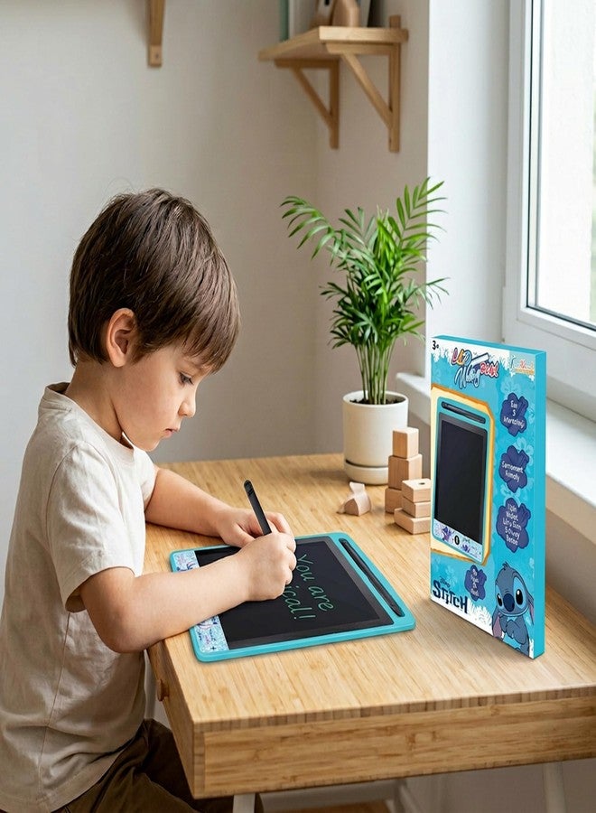 Kriiddaank Stitch Theme LCD Writing Tablet for Kids, 8.5 Inch Electronic Drawing Pad & Magic Slate, Portable Rewritable Doodle Board,Educational Birthday Return Gift for Boys & Girls 3-9 Years, Blue - Image 1