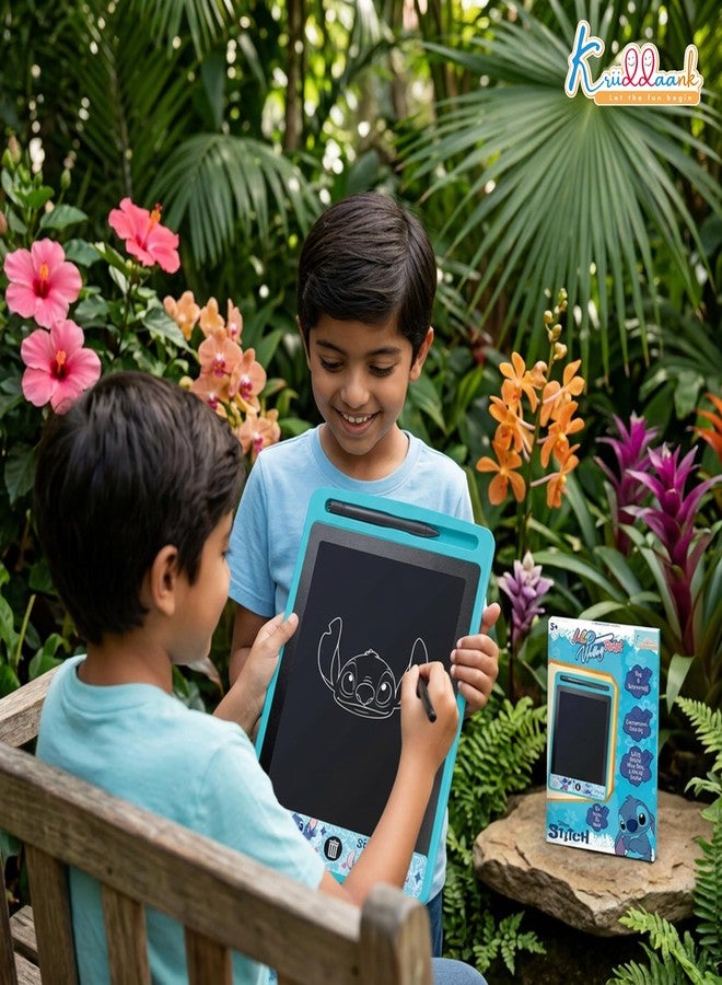 Kriiddaank Stitch Theme LCD Writing Tablet for Kids, 8.5 Inch Electronic Drawing Pad & Magic Slate, Portable Rewritable Doodle Board,Educational Birthday Return Gift for Boys & Girls 3-9 Years, Blue - Image 3