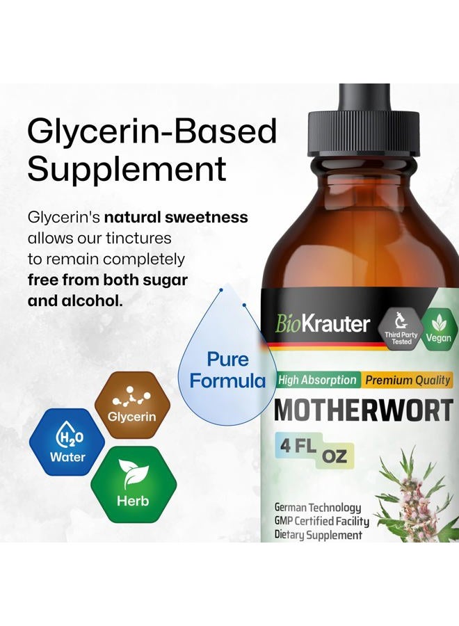MAUWE HERBS Motherwort Tincture - Motherwort Herbal Extract - Liquid Supplement for Women's Health - Promote Calm - Alcohol & Sugar Free - Vegan Drops 4 Fl.Oz. - Image 5