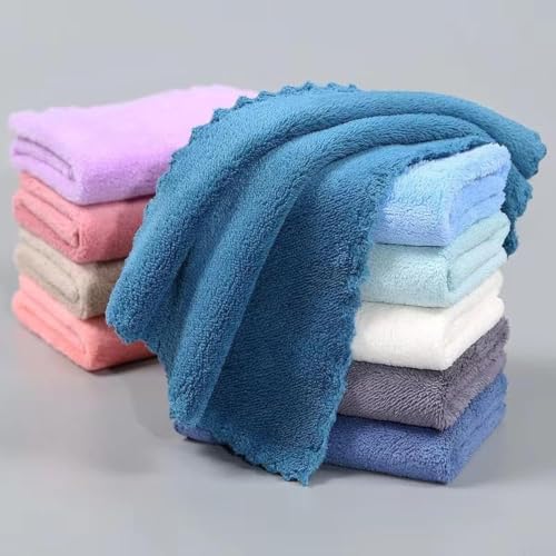 Outlay Home Face Towel/Handkerchief/Rumal Microfiber Small Size -Pack of 12 Pieces - Soft and Super Absorbent Face Towels for Women's, Kids and Newborn Babies - 25x25 CM - 12 Pieces - Image 1