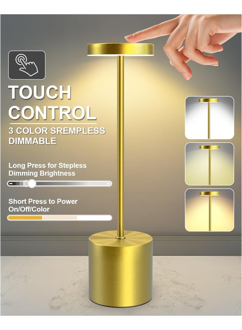 Decorative LED Table Lamp Metal Warm lightning Gold 35cm  - Image 2