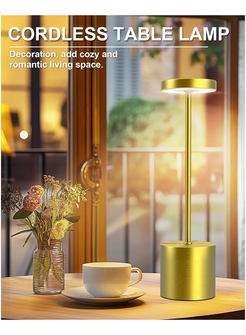 Decorative LED Table Lamp Metal Warm lightning Gold 35cm  - Image 3