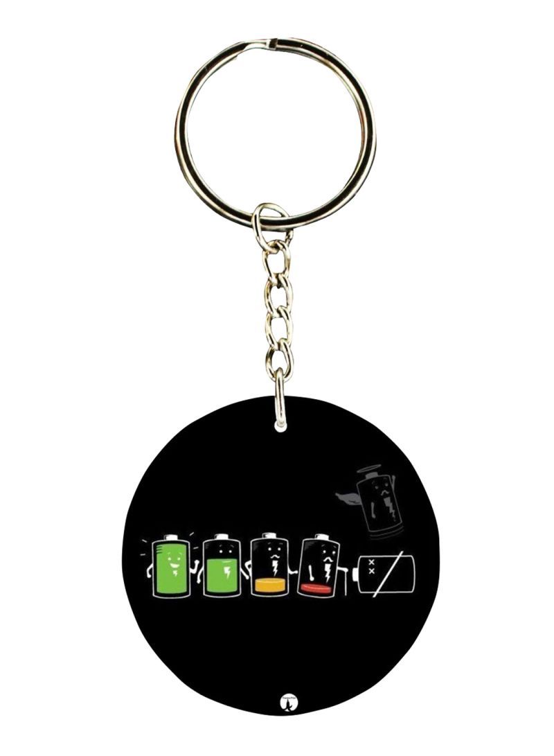 RKN Double Sided Batteries Printed Keychain