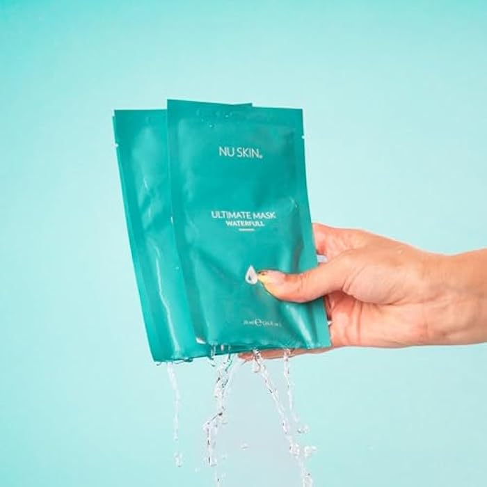 Nu Skin Ultimate Mask Waterfull - Botanical Eucalyptus Microfiber Hydration, Transparent Face Mask | Adhesive Skin Care Mask, Maximum Moisturization, Mask for Soft, Supple Skin (8 masks) - Image 4