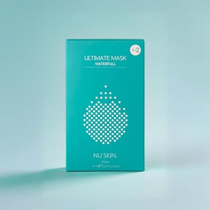 Nu Skin Ultimate Mask Waterfull - Botanical Eucalyptus Microfiber Hydration, Transparent Face Mask | Adhesive Skin Care Mask, Maximum Moisturization, Mask for Soft, Supple Skin (8 masks) - Image 3